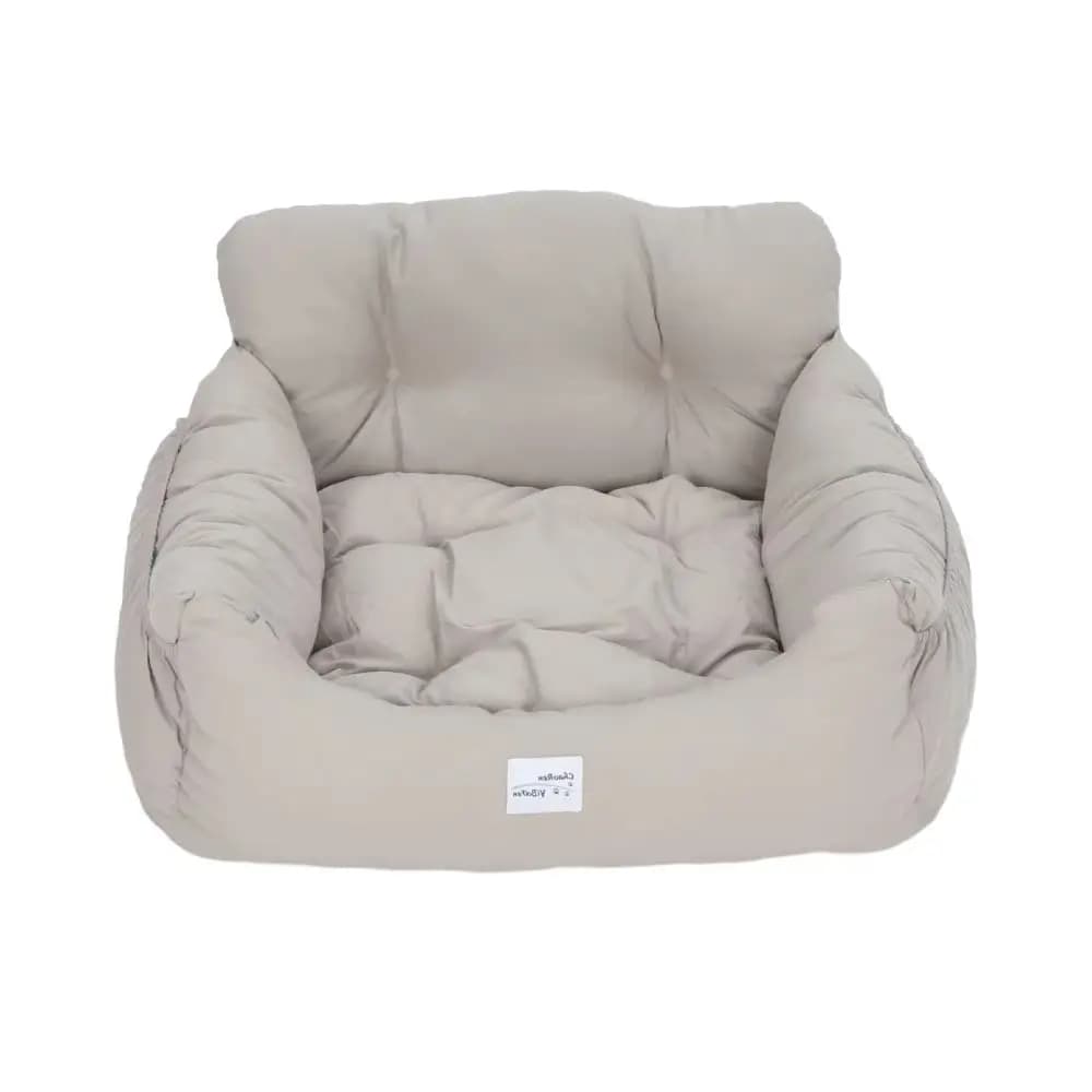 Light Grey 50cm Travel Pet Bed with Pockets