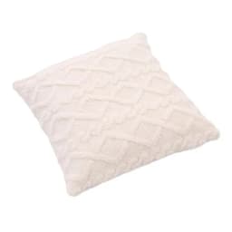 Plush Throw Pillow with Pillow Insert White 45cm x 45cm