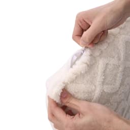 Plush Throw Pillow with Pillow Insert White 45cm x 45cm