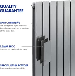mcc direct Radiator Horizontal Vertical Designer Flat Panel Central Heating Radiator 600x1156mm Single