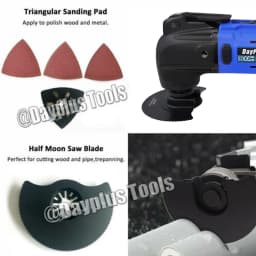 300W Cordless Oscillating Tool, Brushless Motor, 21V 1.5AH Battery, 20000RPM, Oscillating Angle:4°, 6 Variable Speed