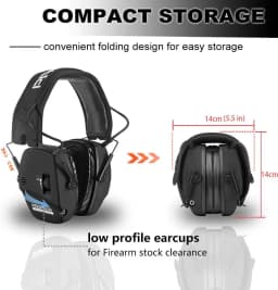 PROHEAR Electronic Shooting Ear Protection Muffs Hearing Protecter Hunting Sound Amplification Earmuffs NRR 23dB for Gun Range