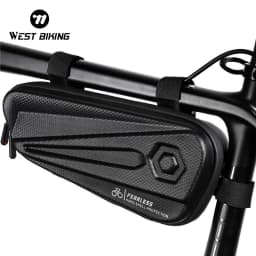 WEST BIKING Waterproof Bicycle Frame Bag EVA Hard Shell Tools Storage Panniers MTB Road Bike Bag Top Tube Cycling Accessories