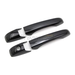 Car Exterior Door Handle Cover for Chrysler 300 300C / Dodge Magnum 2005 2006 2007 2008 Carbon Fiber Style with Smart Keyhole