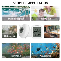 INKBIRD Smart Floating Pool Thermometer Indoor Outdoor Wireless Floating Thermometer IBS-P01R for Swimming Pool Spa Hot Tub