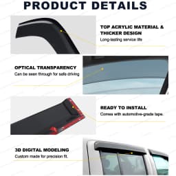 Side Window Deflector Visors For Nissan Navara D40 2006-2010 2011 2012 2013 2014 Weathershields Sun Rain Guard Car Accessories