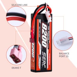 SUNPADOW 8200mAh 2S 3S 4S 7.4V 11.1V 14.8V Lipo Battery EC5 Plug 100C for RC Car Plane DJI Truck Tank Buggy Racing Boat Models