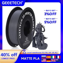 Geeetech 1kg 1.75mm Matte PLA 3D Printer Filament Vacuum Packaging Overseas Warehouses A variety of Colors Fast Ship