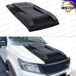 For Nissan Navara NP300 2015-2020 Frontier D23 Front Bonnet Scoop Hood Cover Matte Black Bonnet Guard Protector Car Accessories