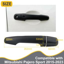 Door Handle Cover For Mitsubishi Pajero Sport 2015 2016 2017 2018 2019 2020 2021 2022 Exterior Door Handle Cover Car Accessories