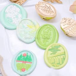 Sealing Wax Seal Stamp Oval Daisies Snowflake Bridge Plant Pattern Gift DIY Scrapbooking Supplies Handbook Brass Craft Stamps