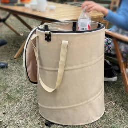 Outdoor Collapsible Leaf Bin Collapsible Garden Bin Trash Can Portable Yard Waste Bag With Zipper 37L Reusable Foldable Utility