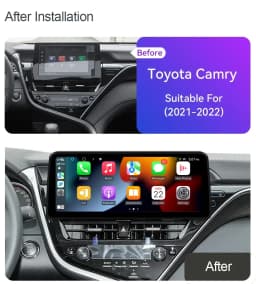 DSP 12.3" QLED 720P 360 8G+256G Carplay Android 14.0 Car DVD Player GPS DSP WIFI Stereo autoradio For Toyota Camry 2021 2022