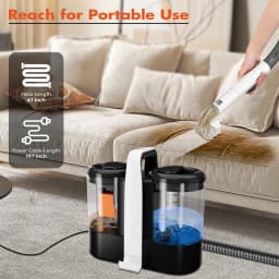 OMESER W07 Spot Cleaner 600W 15KPa Handheld Carpet Cleaner for Sofa Curtain Spray Suction Integrated Upholstery Clean Machine