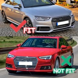 MAGICKIT For Audi A4 S4 B9 S-Line 2016-2018 Black Honeycomb Front Fog Light Grille Cover CAR Accessories Gloss Black