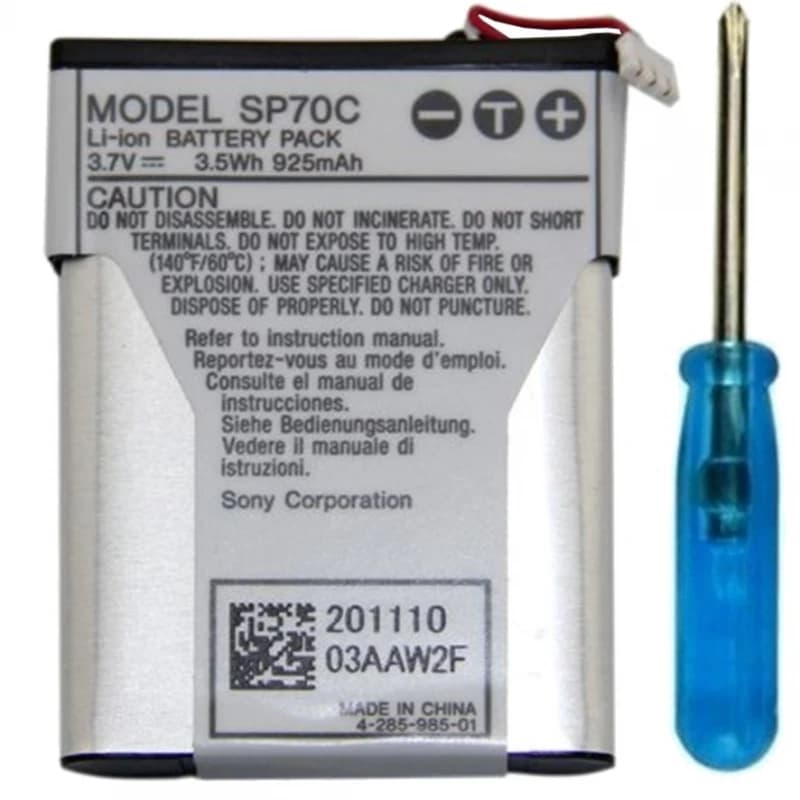 Battery Compatible for the Sony Psp Street Sp70C Spare Parts 925 Mah E1000 Console # P/N: Sp70C # Sony Psp Street (Psp-E1000, Psp-E1001, Psp-E1002, Psp-E1003, Psp-E1004, Psp-E1005, Psp-E1006, Psp-E1007, Psp-E1008, Psp-E1009