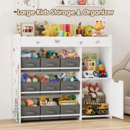 Children's shelf with 9 boxing, shelf for the children's room with a bookshelf, toy shelf for the children's room