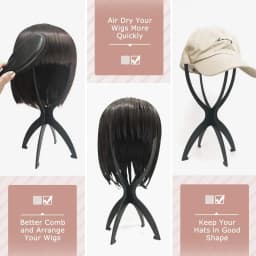 10pcs Wig Stand Durable Easy Assembly Wig Cap Holder Portable Plastic Hair Hat Displaying Stand Ideal for Home Salon Travel Use