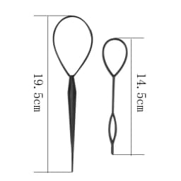 2pcs/S Et Ponytail Creator Plastic Loop Black Pony Topsy Tail Clip Hair Accessories Braiding Maker Styling Tool For Women Girls