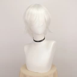 Synthetic Unisex 12 Inches Short Cosplay Hair Party White Red Pink Blonde Orange Yellow Wigs with Bangs Lolita Wig For Men Women