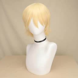 Synthetic Unisex 12 Inches Short Cosplay Hair Party White Red Pink Blonde Orange Yellow Wigs with Bangs Lolita Wig For Men Women