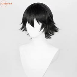 Anime Shizuku Cosplay Wig Black Short Shizuku Murasaki Wigs With Glasses Heat Resistant Synthetic Hair Halloween Wigs+ Wig Cap