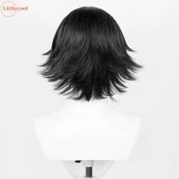 Anime Shizuku Cosplay Wig Black Short Shizuku Murasaki Wigs With Glasses Heat Resistant Synthetic Hair Halloween Wigs+ Wig Cap