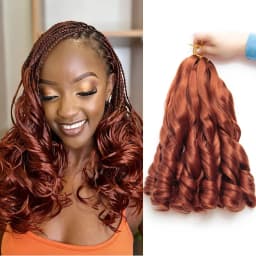 French Curl Braiding Hair 12/16/24Inch French Curl Crochet Braids Short Curly Crochet Hair Bouncy Synthetic Knotless Braiding