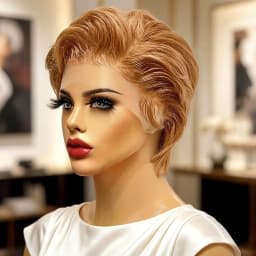Body Wave 13x4 Lace Front Wig for Women Brazilian Human Hair Short Pixie Cut Wig Pre Plucked 180% Density