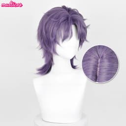 Love And Deepspace Rafayel Cosplay Wig Shor Mixed Purple Heat Resistant Synthetic Hair Halloween Party Anime Wigs + Wig Cap