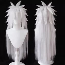 Uchiha Madara Cosplay Wigs Long Heat Resistant Synthetic Hair Game Anime Wigs
