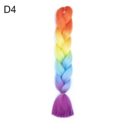 Synthetic Ombre Braiding Hair 24Inch 1Pack Pre Stretched Box Jumbo Colorful Crochet Extensions for Women