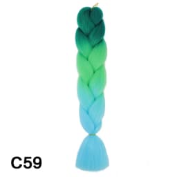 Synthetic Ombre Braiding Hair 24Inch 1Pack Pre Stretched Box Jumbo Colorful Crochet Extensions for Women