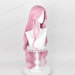 Fluttershy Cosplay Wig Synthetic Hair Unisex 100cm Long Curly Wave Pink Women Hairs Anime Heat Resistant Wigs