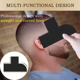 Reusable Barber Card Color Enhancement Easy Clean with Measurement Beard Line up Tool Black Hairline Maker for Styling
