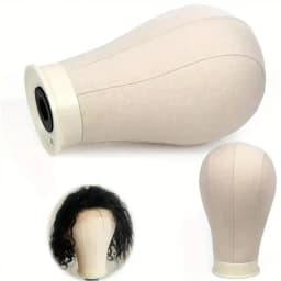 22 Inch Mannequin Head With Stand Canvas Head Wig Model With Mount Hole For DIY Wig Making
