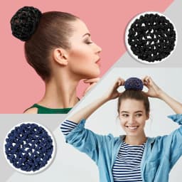 1/3pcs Black Ballet Bun Covers - Invisible, Elastic Knit Hair Nets for Dancers, Skaters & Hairdressing
