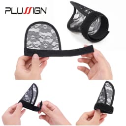 Ponytail Net Base Hair Net For Making Ponytail Hair Extension Black Pony Tail Weaving Net With Adjust Strap Lace Net For Wigs