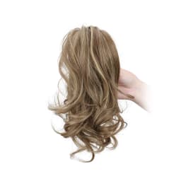 Synthetic Short Wavy Curly Ponytail Clip-in Hair Extension Heat Resistant Hair Ponytail Grab Clips for Women Daily Use
