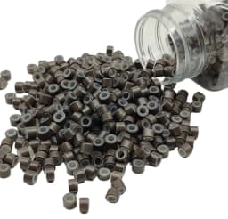 1000Pcs Hair Extentions Micro Rings Links Beads 5mm Silicone Lined Beads for Human Hair Extensions Tool-Multi-colored