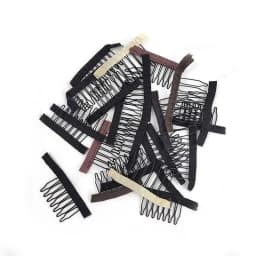 50Pcs Wig Combs To Secure Wig 4-7Teeth Wig Comb Wig Clips With Cloth For Making Wig Caps Steel Material Clips Combs
