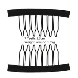 50Pcs Wig Combs To Secure Wig 4-7Teeth Wig Comb Wig Clips With Cloth For Making Wig Caps Steel Material Clips Combs