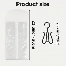 10PCS/3PCS/6PCS/1PCS Hair Extension Storage Bag with Hanger Transparent Wig Organizer Dustproof Holder for Hair Pieces