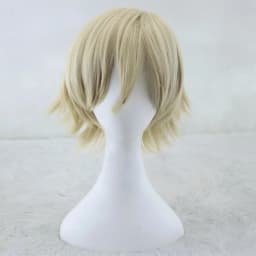 Anime Urahara Kisuke Cosplay Wig Kisuke Urahara Wigs Short Blonde Hair Heat Resistant Synthetic Men Party Wigs