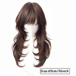 Lolita Style Wig with Bangs Long Curly Hair High Temperature Fibers Synthetic Wig For Women Christmas New Year Carnival Music