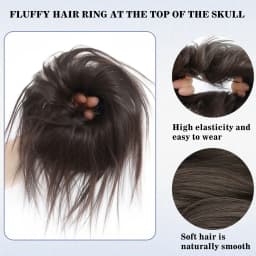 Synthetic Hair Bun Messy Bun Hair Scrunchie Brown Messy Chignon Lazy Disheveled Hair Donut Hairpiece Women Updo Hair Extensions