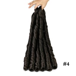 French Curly Braiding Hair Synthetic Wavy Hair Bundles Extensions Loose Weave Bundles 24 Inch 3pcs/Pack French Curly Braid Hairs