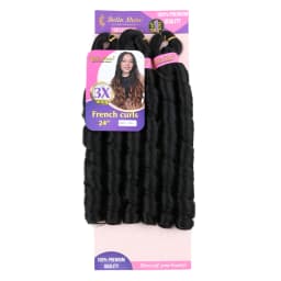 French Curly Braiding Hair Synthetic Wavy Hair Bundles Extensions Loose Weave Bundles 24 Inch 3pcs/Pack French Curly Braid Hairs