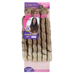 French Curly Braiding Hair Synthetic Wavy Hair Bundles Extensions Loose Weave Bundles 24 Inch 3pcs/Pack French Curly Braid Hairs