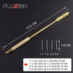Copper Crochet Hook Set Ventilating Needles Hook For Lace Front Wigs With Individual Package Professional Hook Wig Making Tools